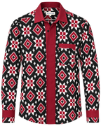 Maroon Black White