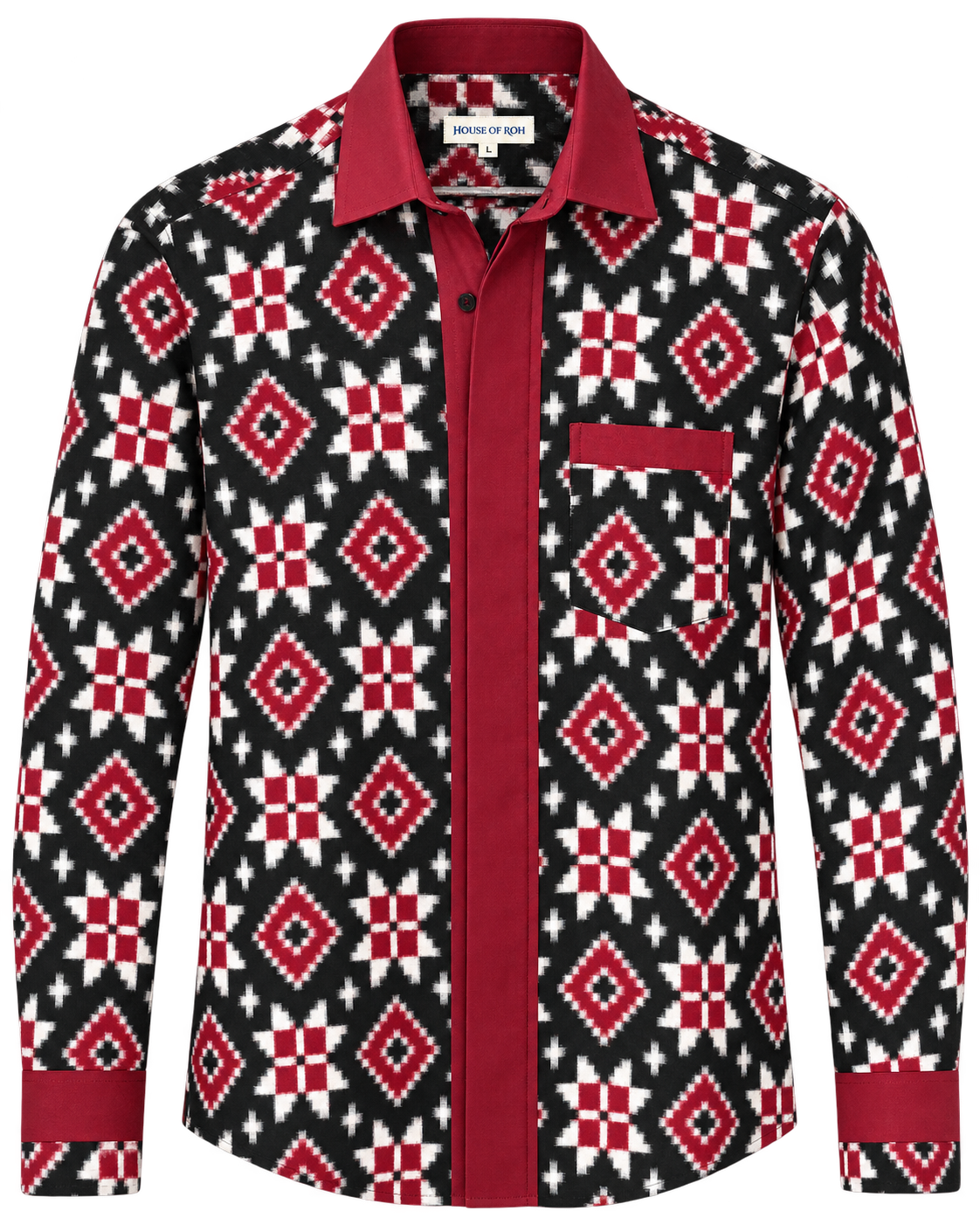 Maroon Black White