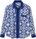 Blue on White