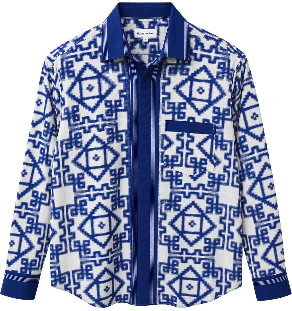 Blue on White