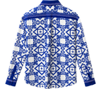Blue on White