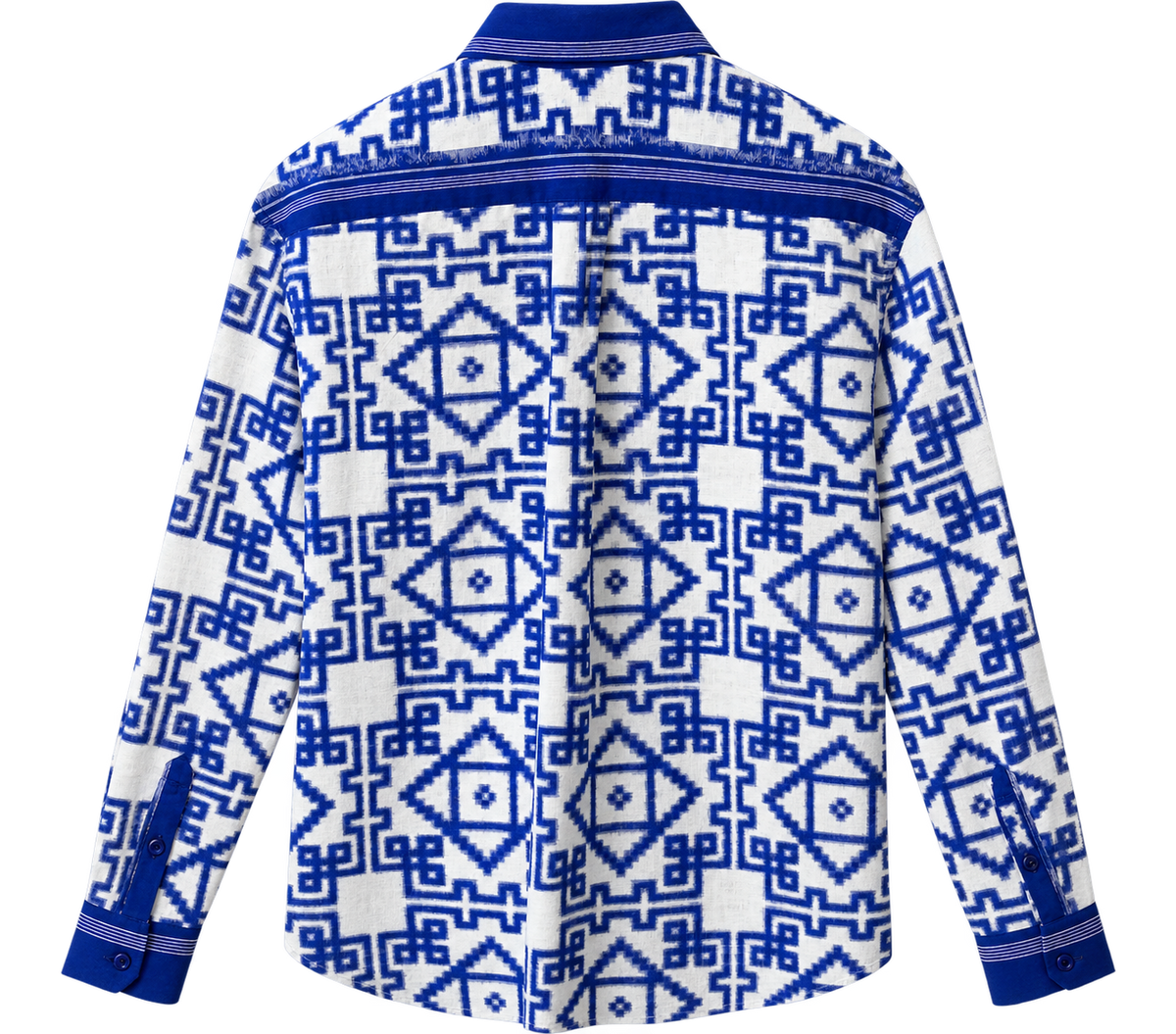 Blue on White