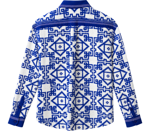 Blue on White
