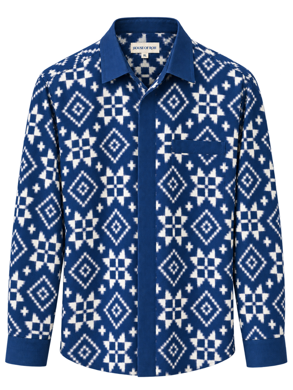 Blue on White