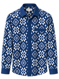 Blue on White