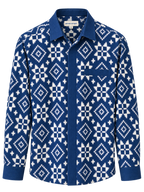Blue on White