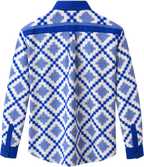 Blue on White
