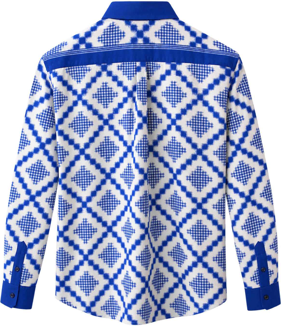 Blue on White