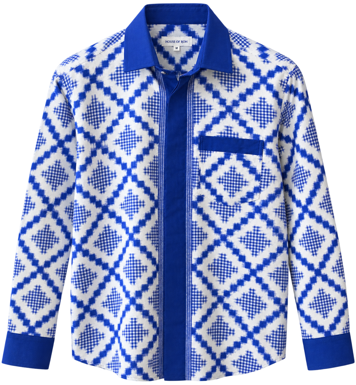 Blue on White